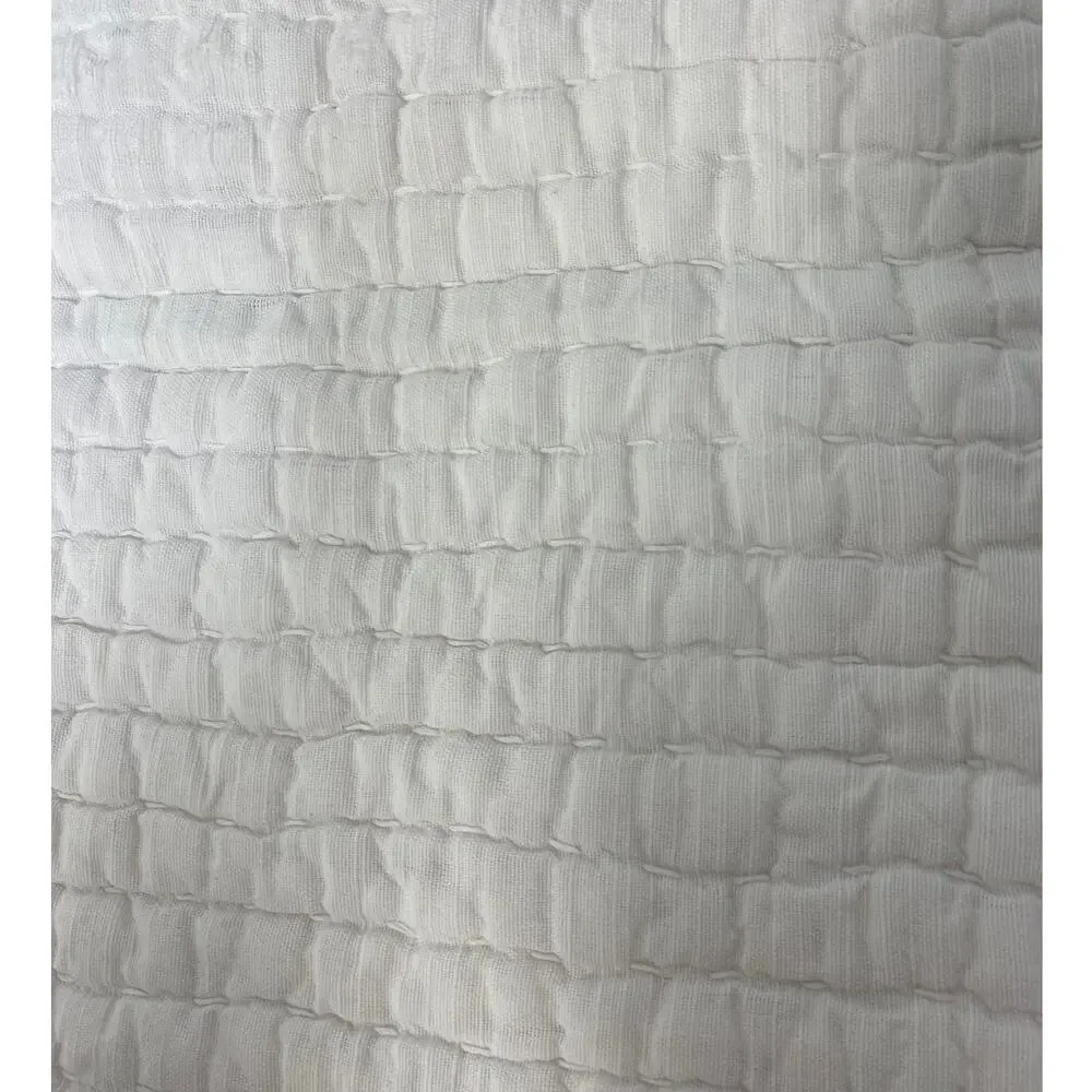 POTTERY BARN Pick Stitch White Envelope Sham King 100% Cotton